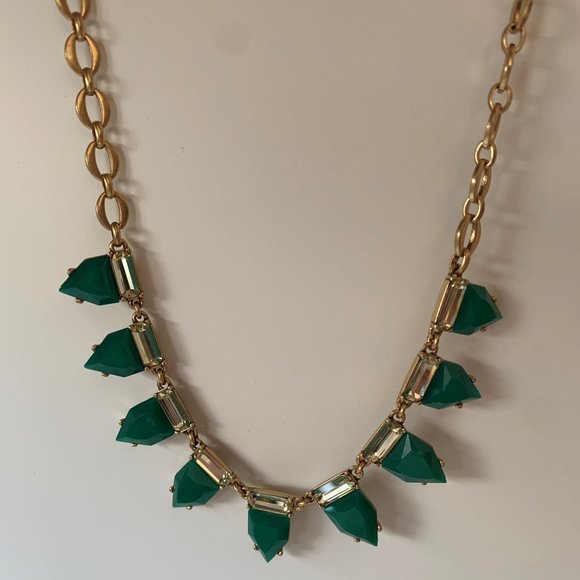 Stella & Dot green & gold necklace - Picture 1 of 6